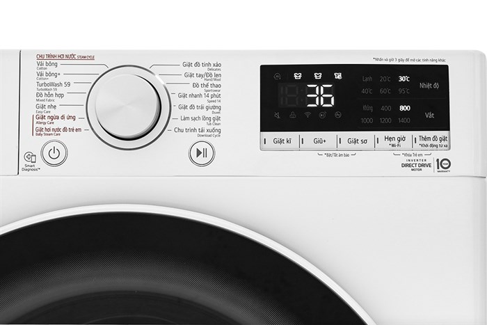 Máy giặt LG AI DD Inverter 13 kg FV1413S4W Màu Trắng