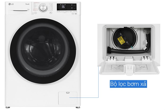 Máy giặt LG AI DD Inverter 13 kg FV1413S4W Màu Trắng