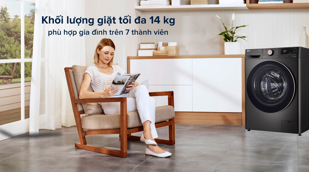 Máy giặt LG FV1414S3BA - Khối lượng giặt