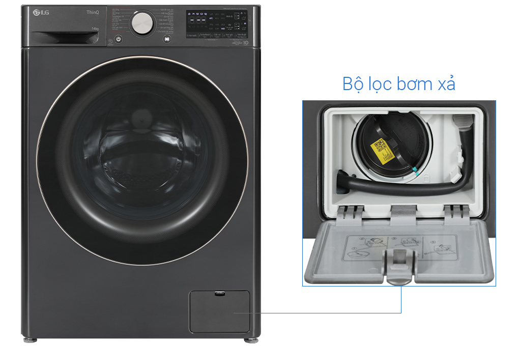 Máy giặt LG AI DD Inverter 14 kg FV1414S3BA Màu Đen