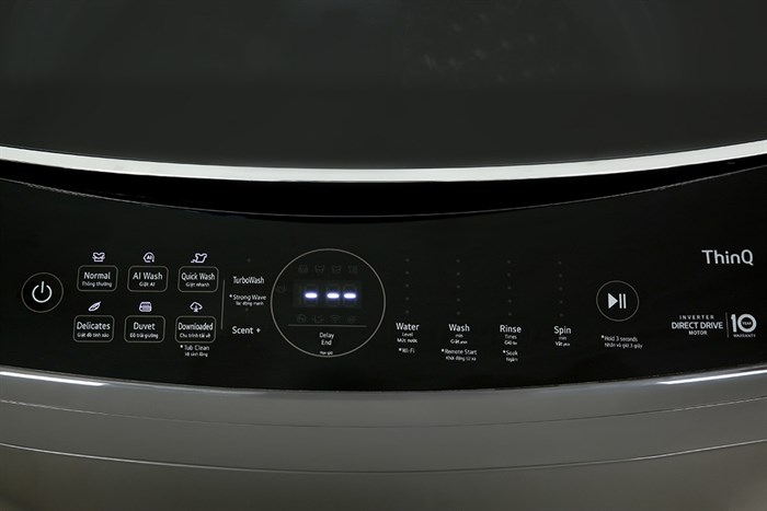 Máy giặt LG AI DD Inverter 19 kg TV2519DV7B Màu Đen
