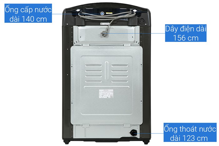 Máy giặt LG AI DD Inverter 19 kg TV2519DV7B Màu Đen