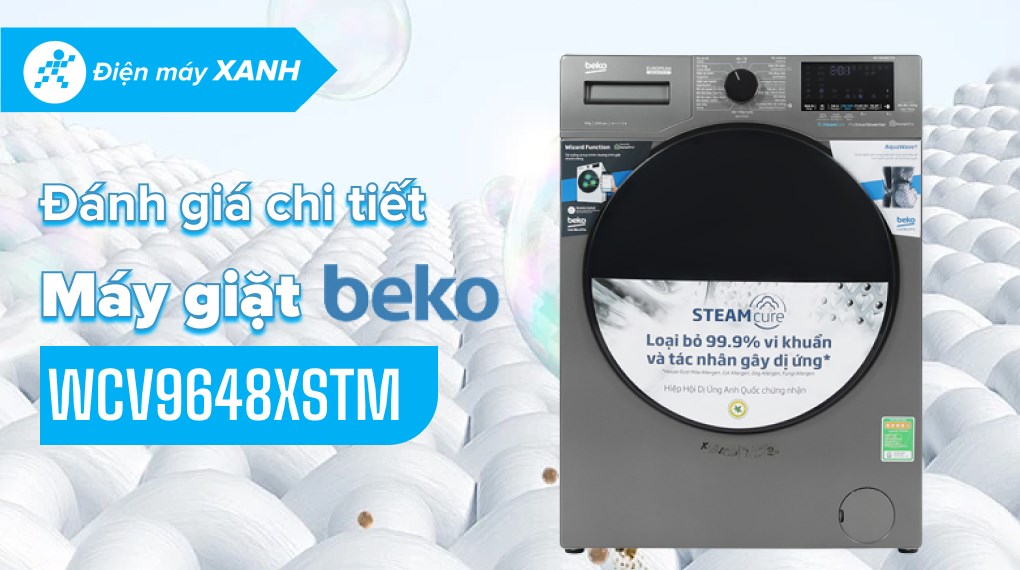 Máy giặt Beko Inverter 9 kg WCV9648XSTM