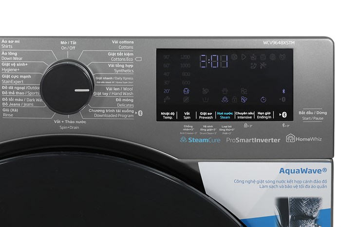 Máy giặt Beko Inverter 9 kg WCV9648XSTM Màu Xám