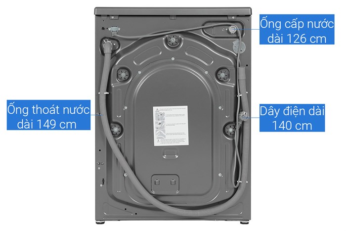 Máy giặt Beko Inverter 9 kg WCV9648XSTM Màu Xám