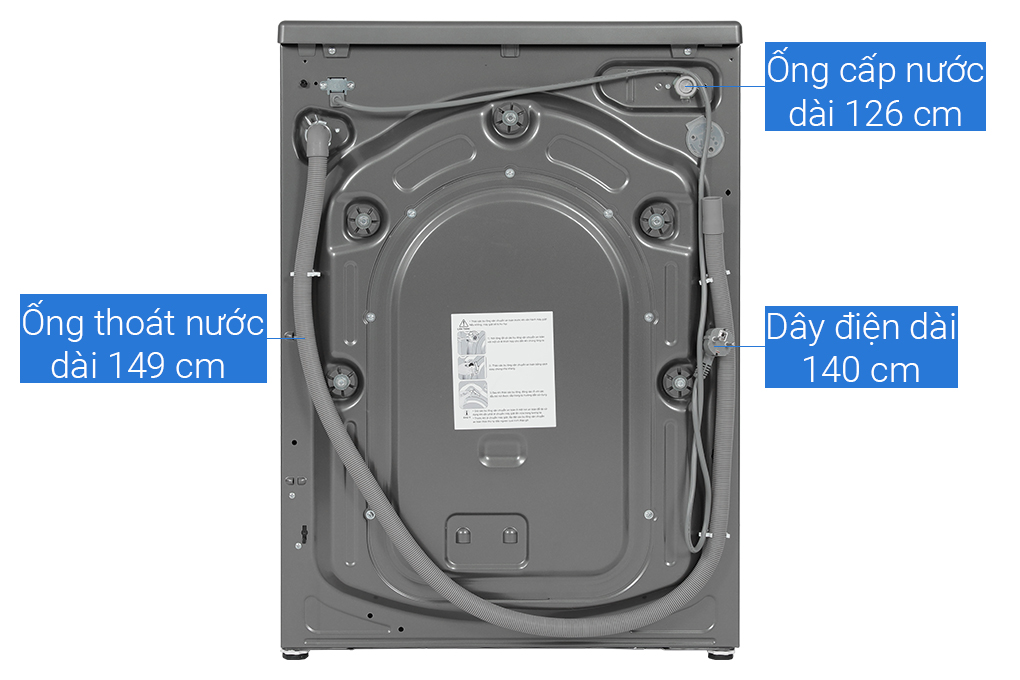 Máy giặt Beko Inverter 9 kg WCV9648XSTM Màu Xám