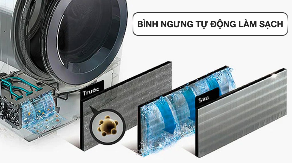 Tháp giặt sấy LG WashTower Inverter giặt 14 kg - sấy 10 kg WT1410NHB