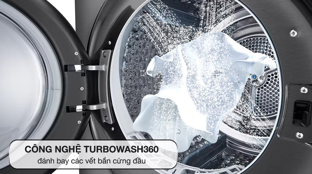Tháp giặt sấy LG WashTower Inverter giặt 14 kg - sấy 10 kg WT1410NHB - 5