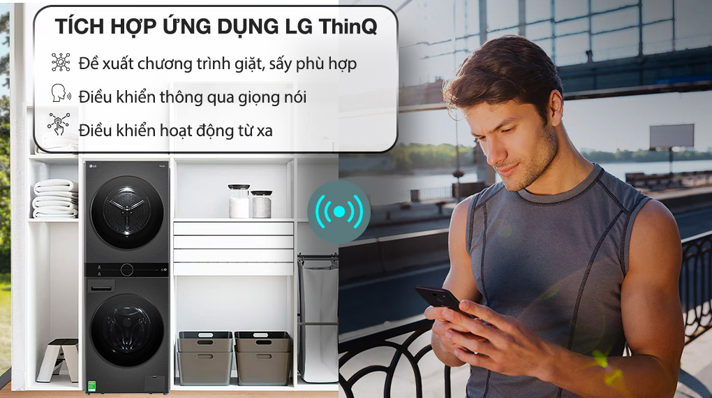 Máy giặt sấy LG Inverter 14 kg WT1410NHB