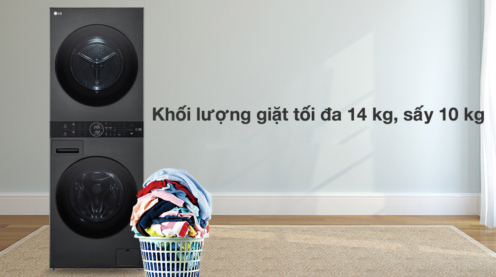 Máy giặt sấy LG Inverter 14 kg WT1410NHB
