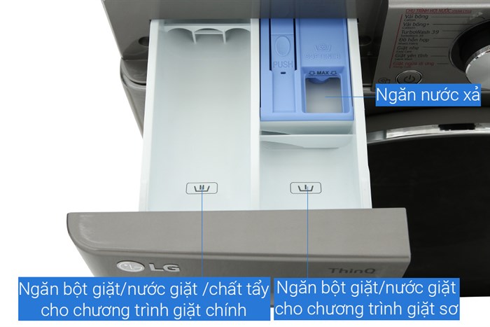 Máy giặt LG AI DD Inverter 14 kg FV1414S3P Màu Xám