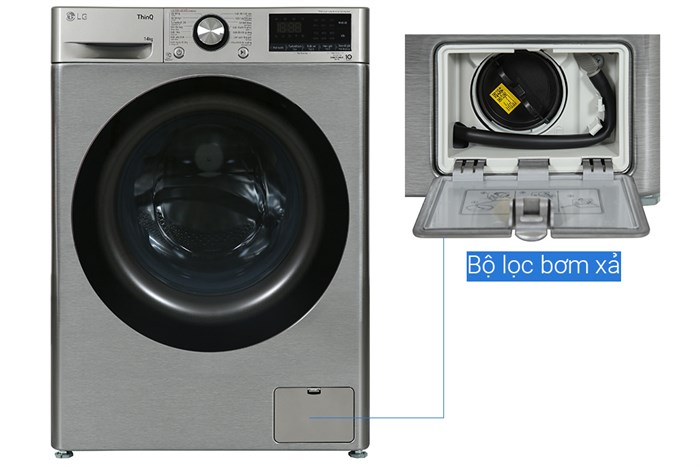 Máy giặt LG AI DD Inverter 14 kg FV1414S3P Màu Xám
