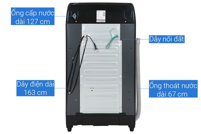 Máy giặt Aqua 12 kg AQW-FR120HT BK Màu Đen