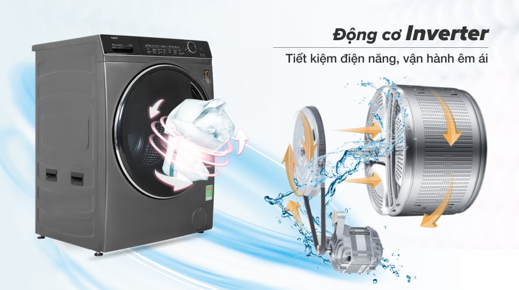 Máy giặt Aqua Inverter 15 kg AQD-A1500H PS - Công nghệ Inverter