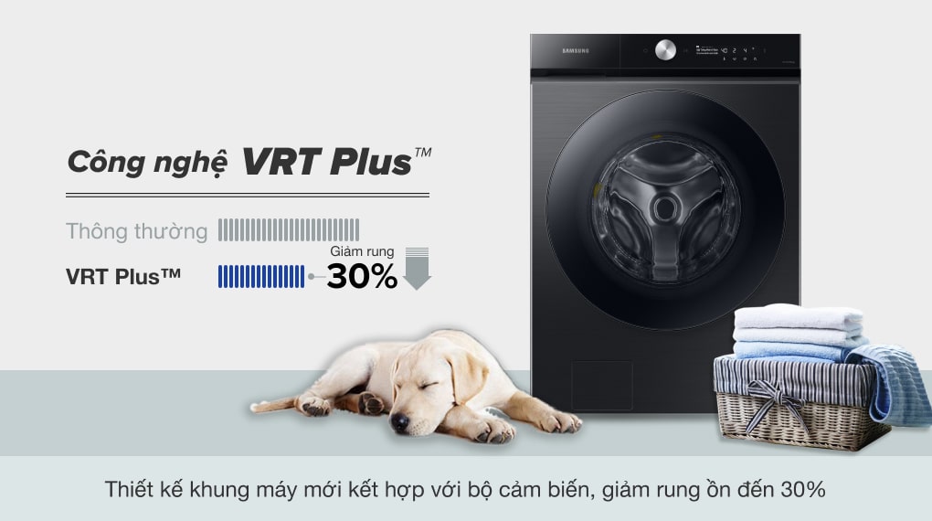 Máy giặt sấy Samsung Inverter 21 kg WD21B6400KV/SV - Công nghệ VRT