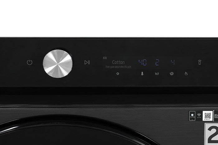 Máy giặt sấy Samsung Bespoke AI Inverter giặt 21 kg - sấy 12 kg WD21B6400KV/SV Màu Đen