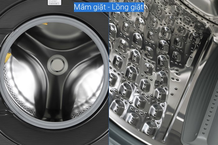 Máy giặt sấy Samsung Bespoke AI Inverter giặt 21 kg - sấy 12 kg WD21B6400KV/SV Màu Đen