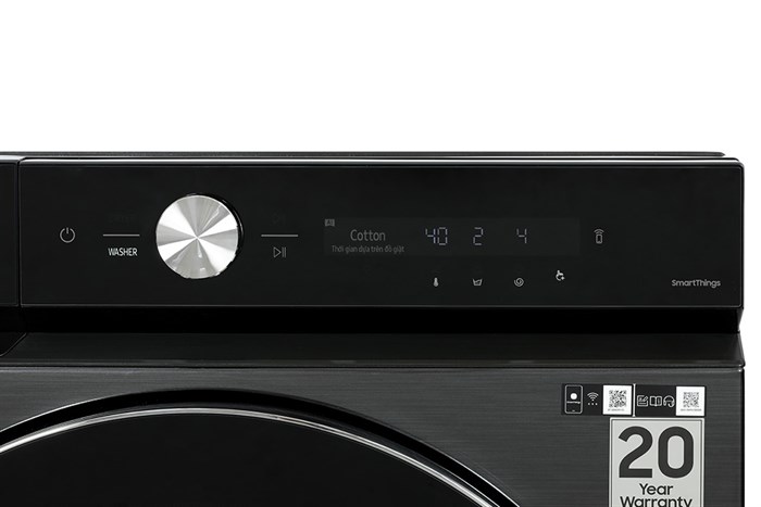 Máy giặt Samsung Bespoke AI Inverter 24 kg WF24B9600KV/SV Màu Đen