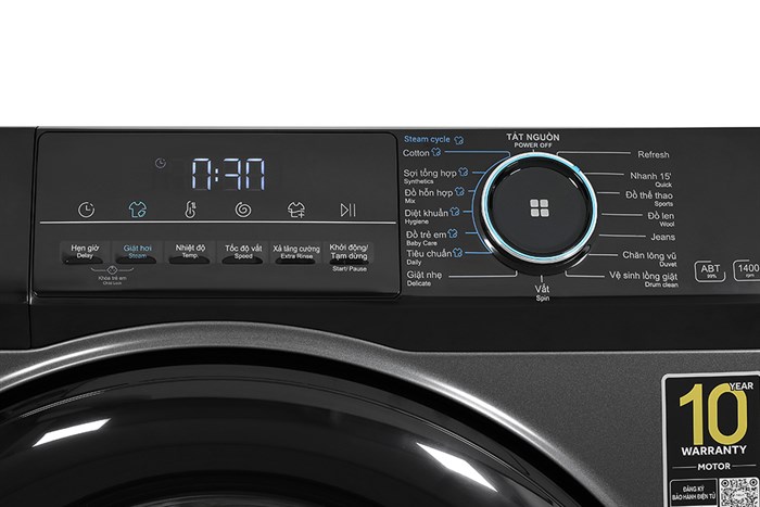 Máy giặt Aqua Inverter 10.5 kg AQD-A1052J BK Màu Đen
