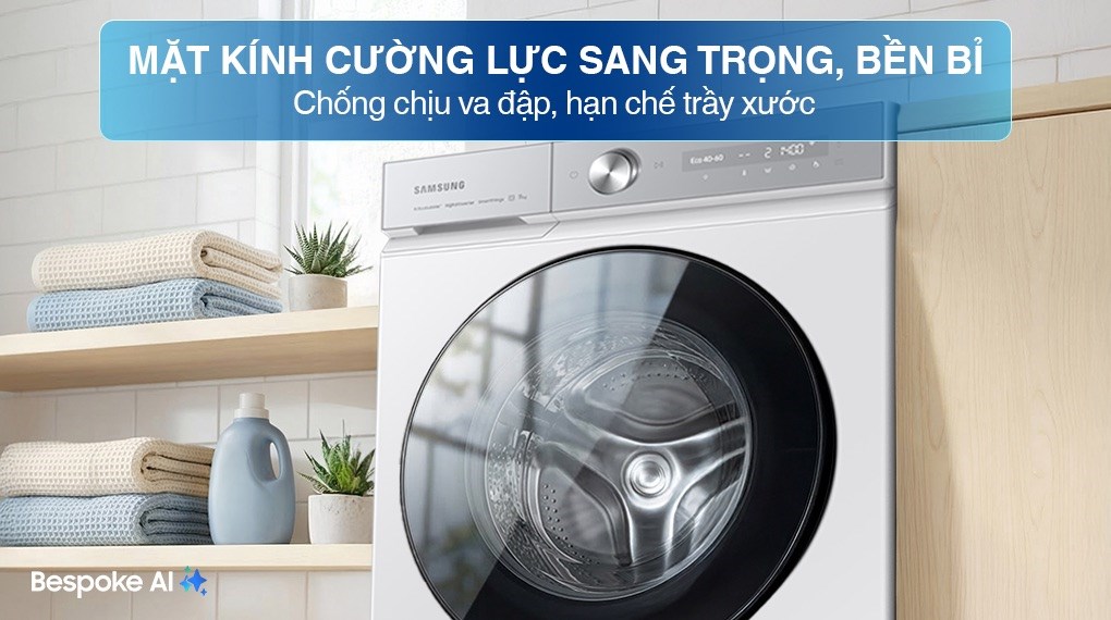 Máy giặt sấy Samsung Bespoke AI Inverter giặt 14 kg - sấy 8 kg WD14BB944DGMSV