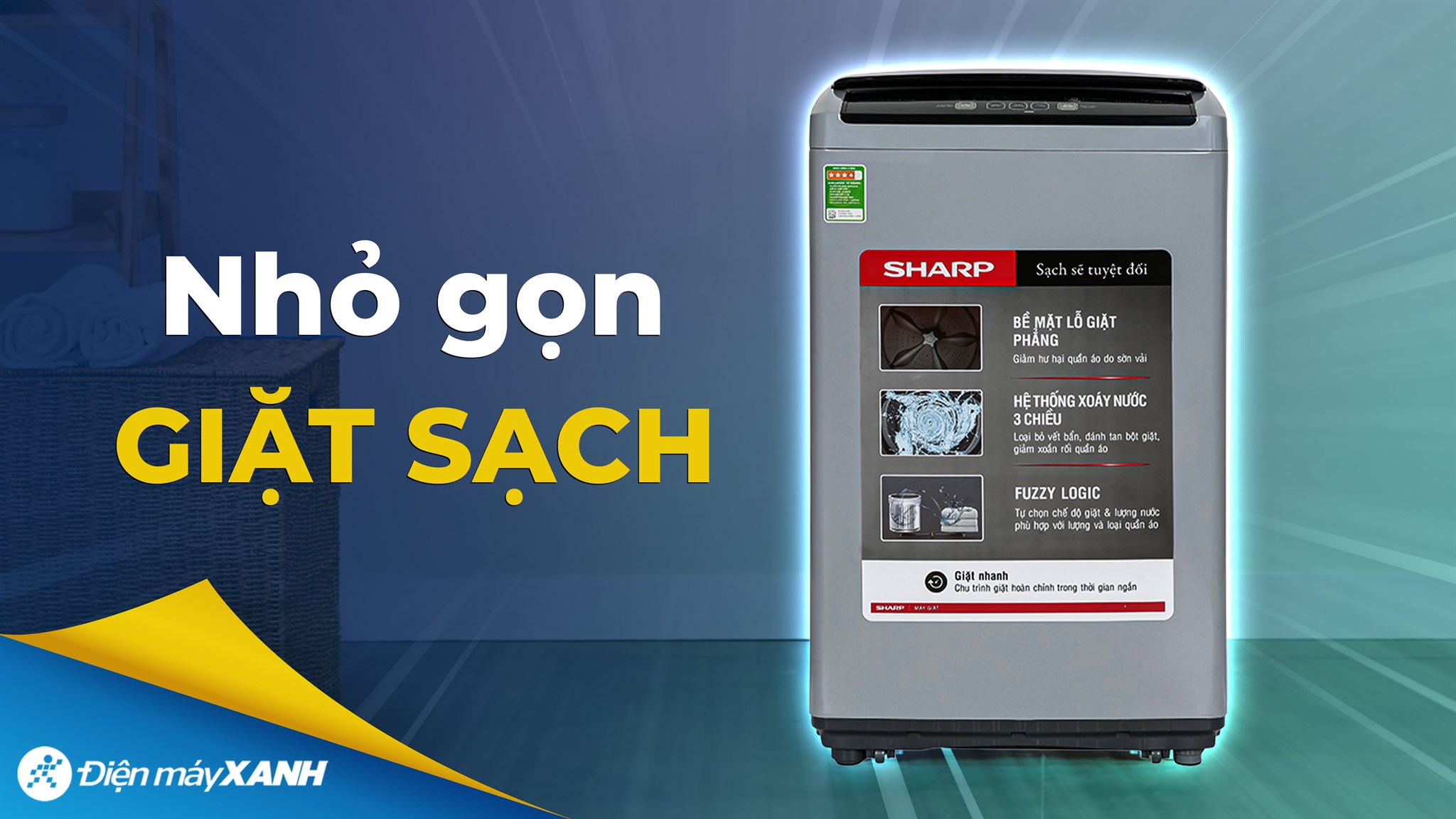Máy giặt Sharp 7.5 Kg ES-Y75HV-S