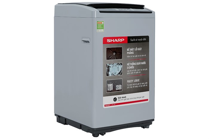 Máy giặt Sharp 7.5 Kg ES-Y75HV-S Màu Xám