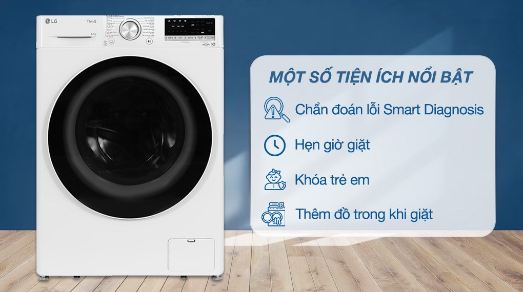 Máy giặt LG AI DD Inverter 12 kg FV1412S4W
