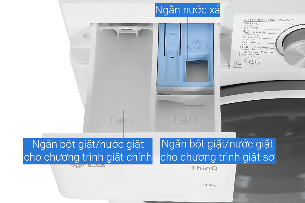 Máy giặt LG AI DD Inverter 10 kg FV1410S4W1 Màu Trắng