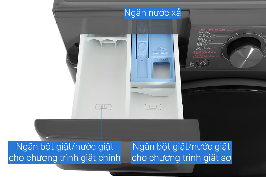 Máy giặt LG AI DD Inverter 9 kg FV1409S4M Màu Xám