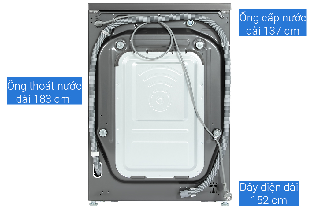 Máy giặt LG AI DD Inverter 9 kg FV1409S4M Màu Xám