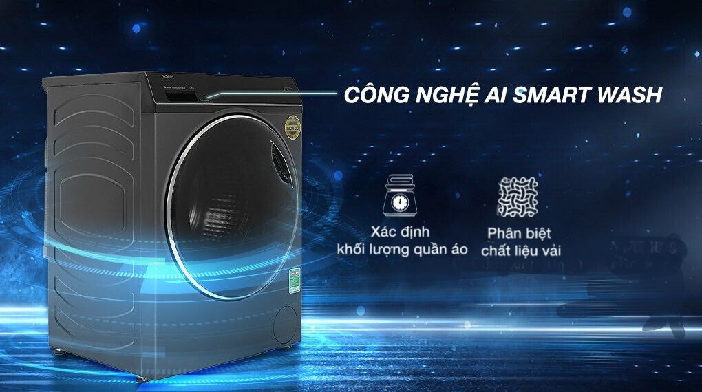 Máy giặt Aqua Inverter 10 kg AQD-DW1000J.BK