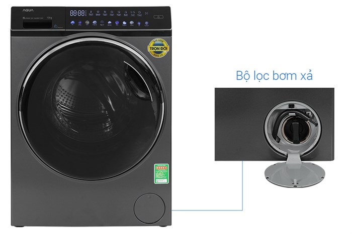 Máy giặt Aqua Inverter 10 kg AQD-DW1000J.BK Màu Đen