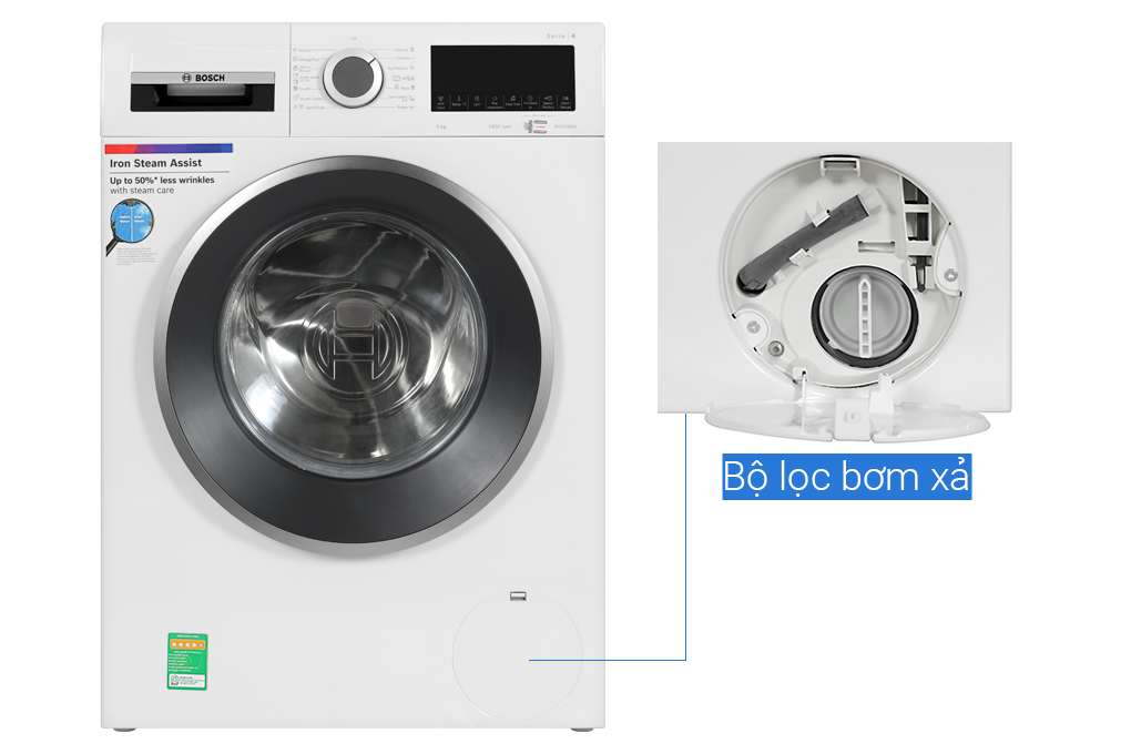 Máy giặt Bosch 9 kg WGA14400SG Màu Trắng