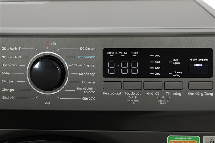 Máy giặt Casper Inverter 9 kg WF-9VG1 Màu Ghi Đậm