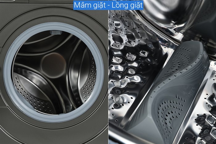 Máy giặt Casper Inverter 9 kg WF-9VG1 Màu Ghi Đậm