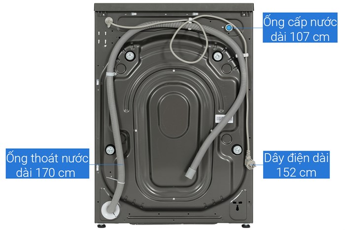 Máy giặt Casper Inverter 9 kg WF-9VG1 Màu Ghi Đậm