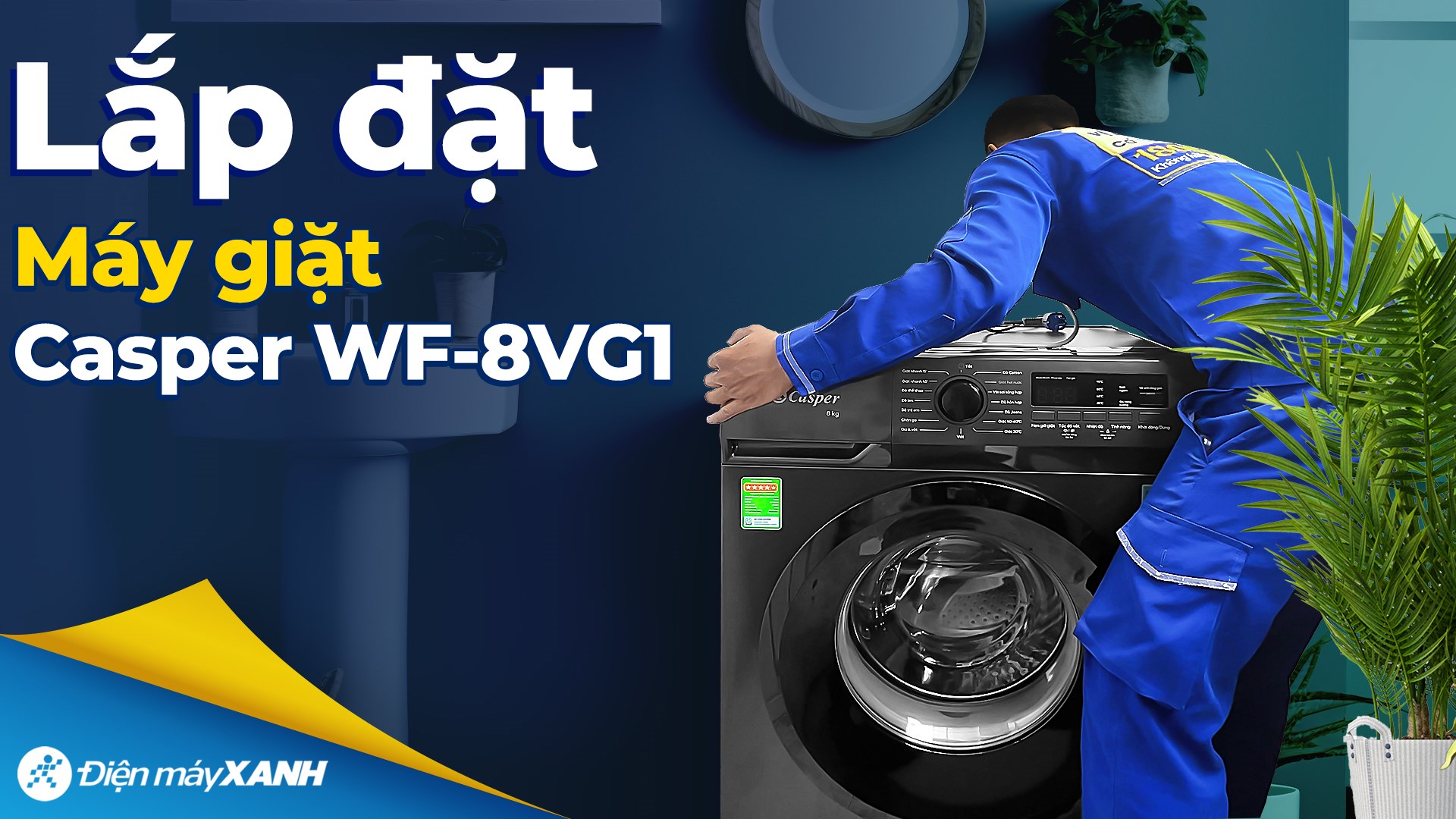 Máy giặt Casper Inverter 8 kg WF-8VG1