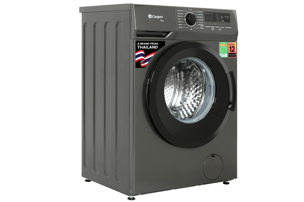 Máy giặt Casper Inverter 8 kg WF-8VG1 Màu Ghi Đậm