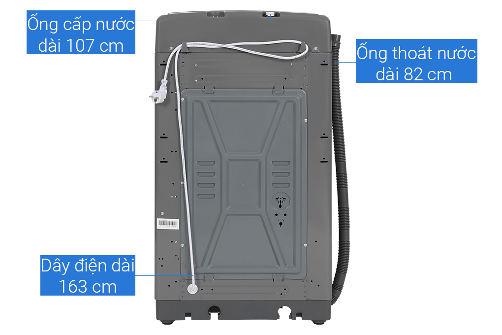 Máy giặt Casper 7.5 kg WT-75NG1 Màu Xám