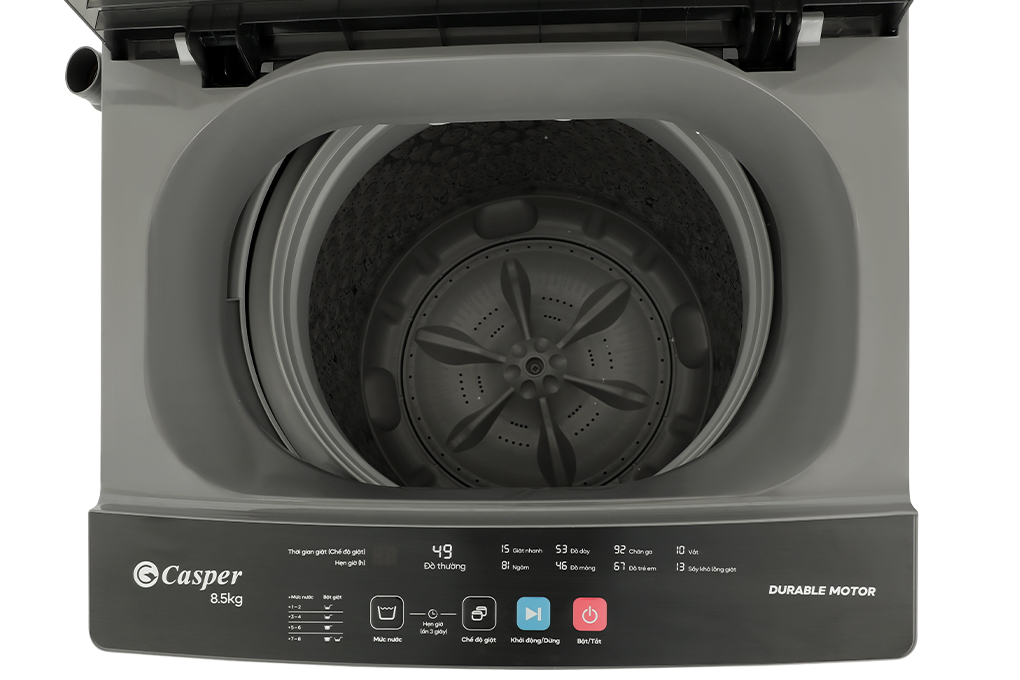 Máy giặt Casper 8.5 kg WT-85NG1 Màu Xám