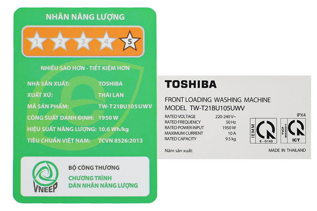 Máy giặt Toshiba Inverter 9.5 kg TW-T21BU105UWV(MG) - 9