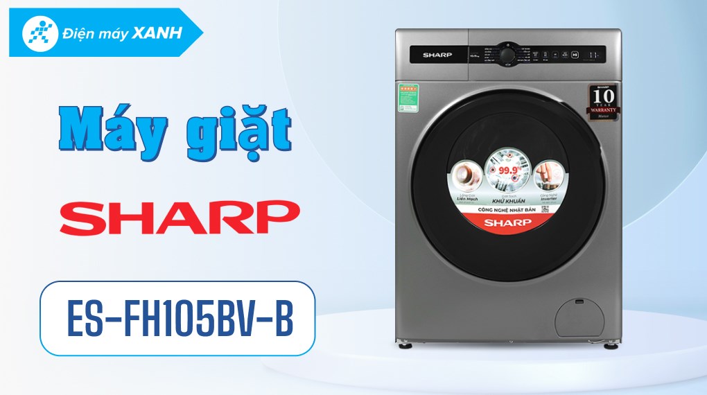 Máy giặt Sharp Inverter 10.5 kg ES-FH105BV-B