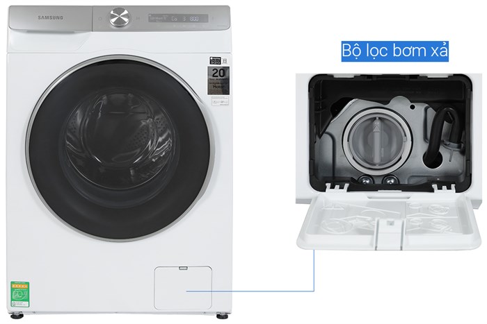 Máy giặt Samsung AI Ecobubble+ Inverter 12 kg WW12CGP44DSHSV Màu Trắng