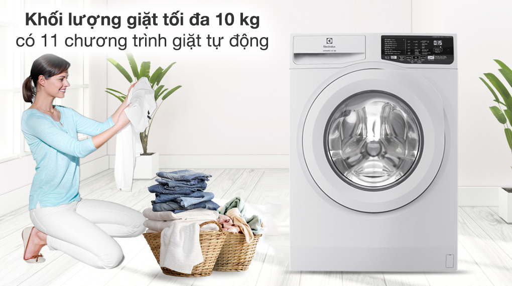 Máy giặt Electrolux Inverter 10 kg EWF1025DQWB - Khối lượng giặt và chương trình giặt