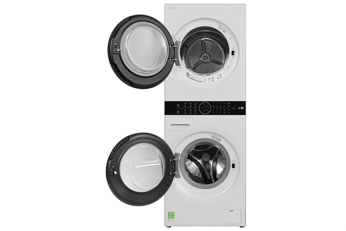 Tháp giặt sấy LG WashTower Inverter giặt 14 kg - sấy 10 kg WT1410NHE Màu Màu be