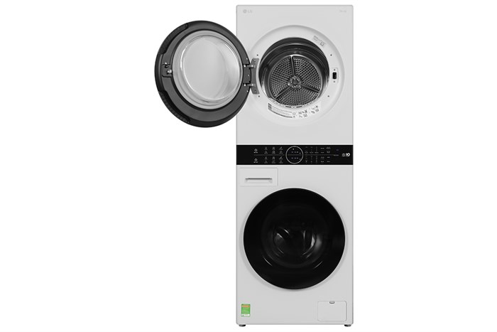 Tháp giặt sấy LG WashTower Inverter giặt 14 kg - sấy 10 kg WT1410NHE Màu Màu be