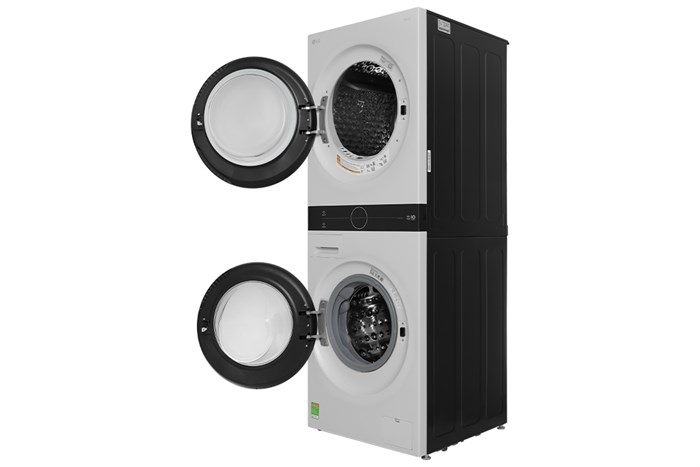 Tháp giặt sấy LG WashTower Inverter giặt 14 kg - sấy 10 kg WT1410NHE Màu Màu be
