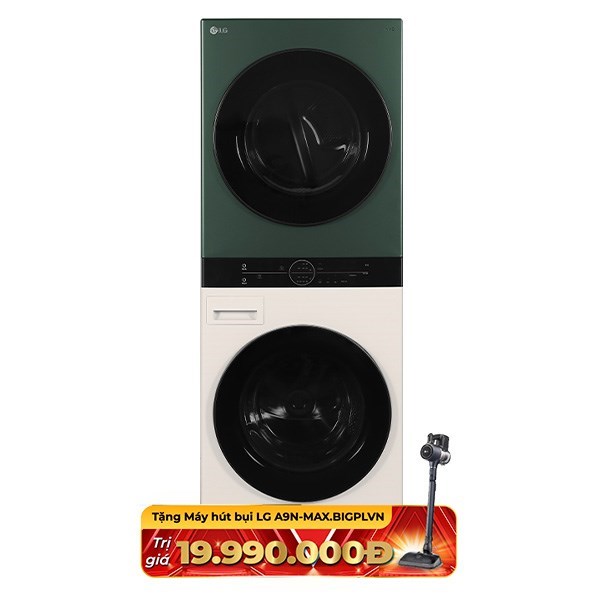 Tháp giặt sấy LG Inverter Giặt 25 Kg – Sấy 17 Kg WT2517NHEG