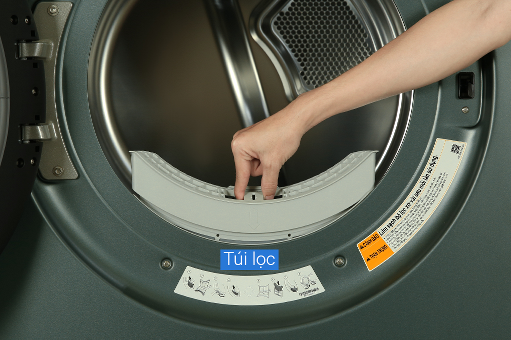 Tháp giặt sấy LG Wash Tower Inverter giặt 25 kg - sấy 17 kg WT2517NHEG Màu Màu be