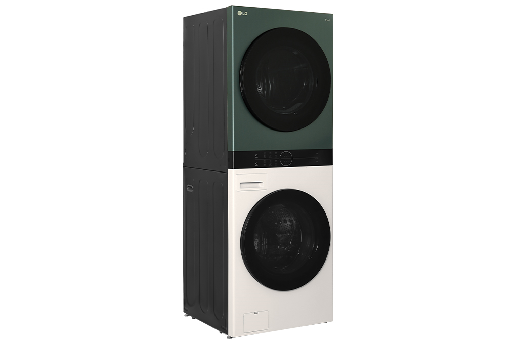 Tháp giặt sấy LG Wash Tower Inverter giặt 25 kg - sấy 17 kg WT2517NHEG Màu Màu be